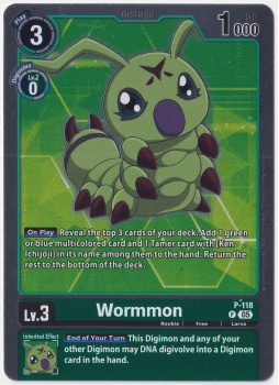 Wormmon single card from Digimon Card Game