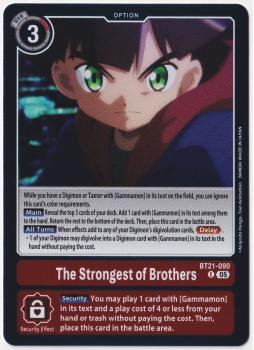 The Strongest of Brothers single card from Digimon Card Game