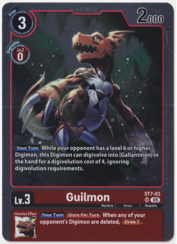 Guilmon single card from Digimon Card Game