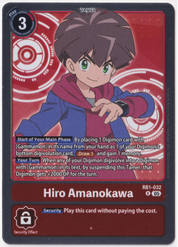 Hiro Amanokawa single card from Digimon Card Game