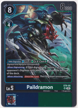 Paildramon single card from Digimon Card Game