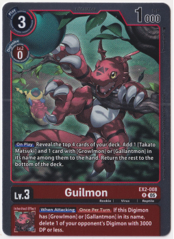 Guilmon single card from Digimon Card Game
