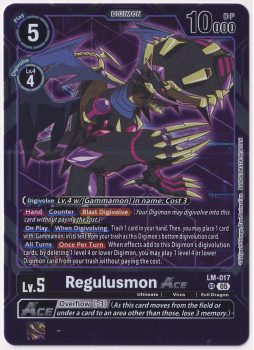 Regulusmon ACE single card from Digimon Card Game