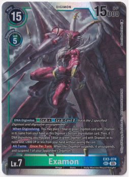 Examon single card from Digimon Card Game