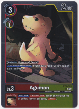 Agumon single card from Digimon Card Game