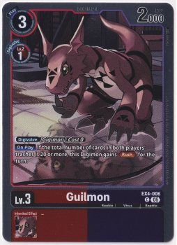 Guilmon single card from Digimon Card Game