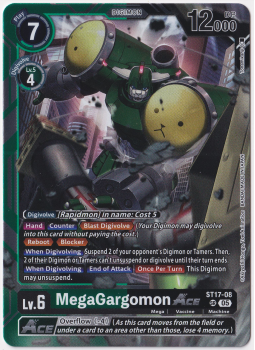 MegaGargomon ACE single card from Digimon Card Game