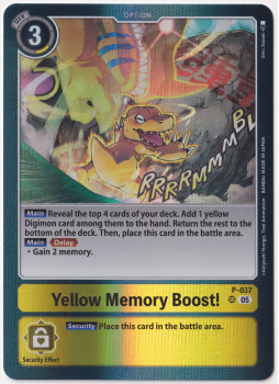 Yellow Memory Boost! single card from Digimon Card Game