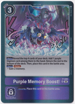 Purple Memory Boost! single card from Digimon Card Game