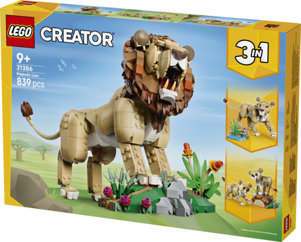 LEGO&reg; Creator 3 in 1 Wild Animals: Majestic Lion (31386)