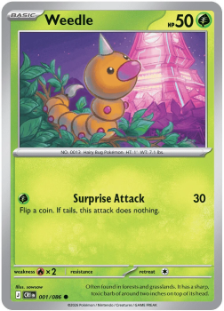 Weedle single card from Pokemon