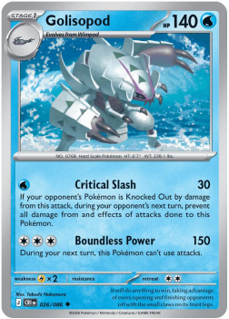 Golisopod single card from Pokemon
