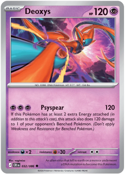 Deoxys single card from Pokemon