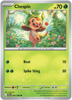 Chespin single card from Pokemon