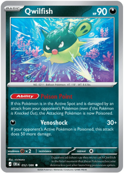 Qwilfish single card from Pokemon