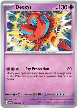 Deoxys single card from Pokemon