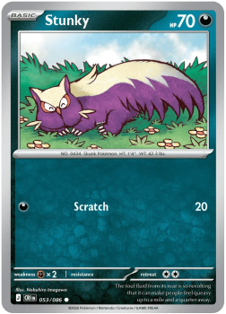 Stunky single card from Pokemon