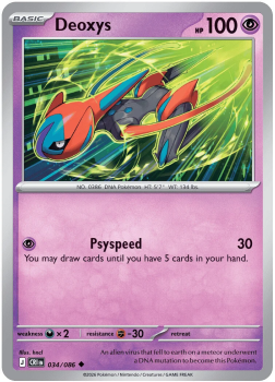 Deoxys single card from Pokemon