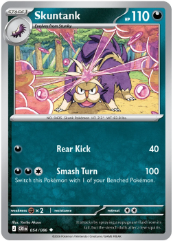 Skuntank single card from Pokemon