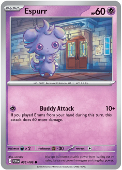 Espurr single card from Pokemon