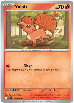 Vulpix single card from Pokemon