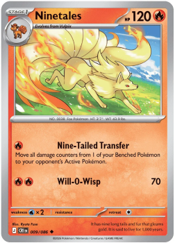 Ninetales single card from Pokemon
