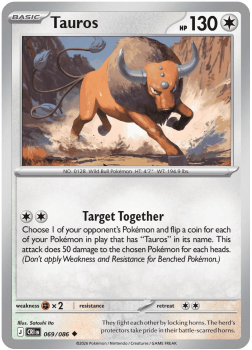 Tauros single card from Pokemon