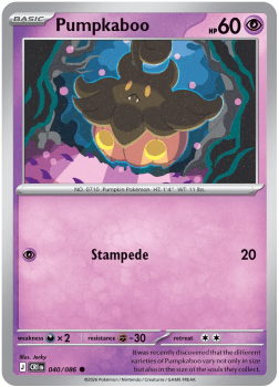 Pumpkaboo single card from Pokemon