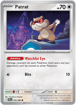 Patrat single card from Pokemon