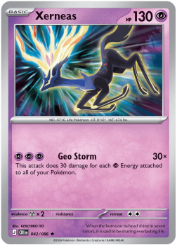 Xerneas single card from Pokemon