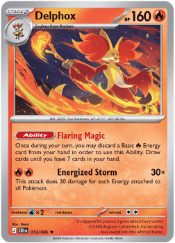 Delphox single card from Pokemon