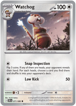 Watchog single card from Pokemon