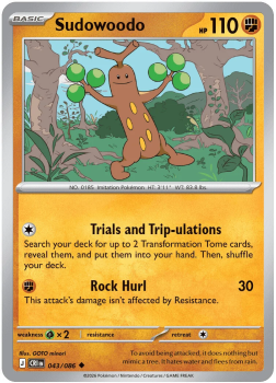 Sudowoodo single card from Pokemon
