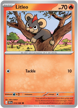 Litleo single card from Pokemon