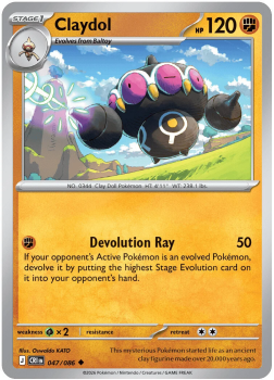 Claydol single card from Pokemon