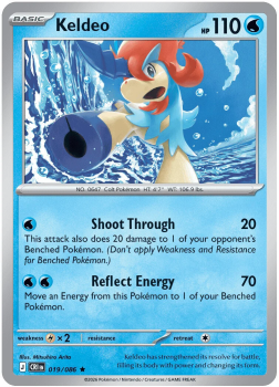 Keldeo single card from Pokemon