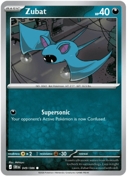 Zubat single card from Pokemon