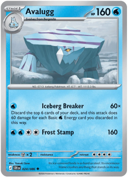 Avalugg single card from Pokemon