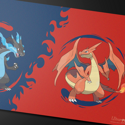 Ultra Pro Mega Charizard X and Mega Charizard Y Playmat - Image 2