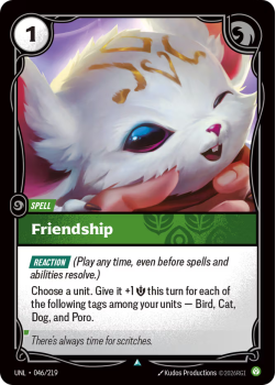 Friendship (FOIL) single card from Riftbound : League of Legends Card Game