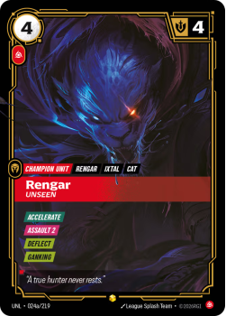 Rengar, Unseen (Alternate Art) single card from Riftbound : League of Legends Card Game