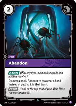 Abandon (FOIL) single card from Riftbound : League of Legends Card Game