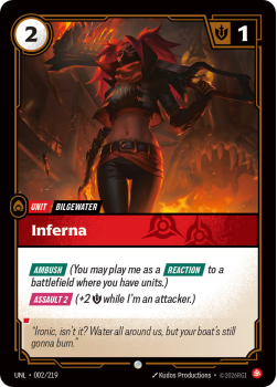 Inferna (FOIL) single card from Riftbound : League of Legends Card Game