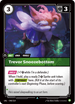Trevor Snoozebottom (FOIL) single card from Riftbound : League of Legends Card Game