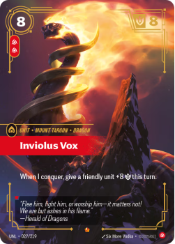 Inviolus Vox single card from Riftbound : League of Legends Card Game