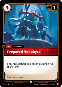 Prepared Neophyte single card from Riftbound : League of Legends Card Game