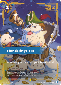Plundering Poro single card from Riftbound : League of Legends Card Game