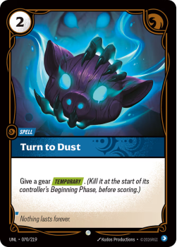 Turn to Dust (FOIL) single card from Riftbound : League of Legends Card Game
