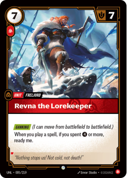 Revna the Lorekeeper (FOIL) single card from Riftbound : League of Legends Card Game