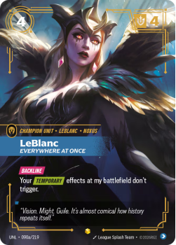 LeBlanc, Everywhere at Once (Alternate Art) single card from Riftbound : League of Legends Card Game